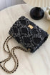 'Kehlani' Textured Denim Crossbody Bag - Celes Fashion